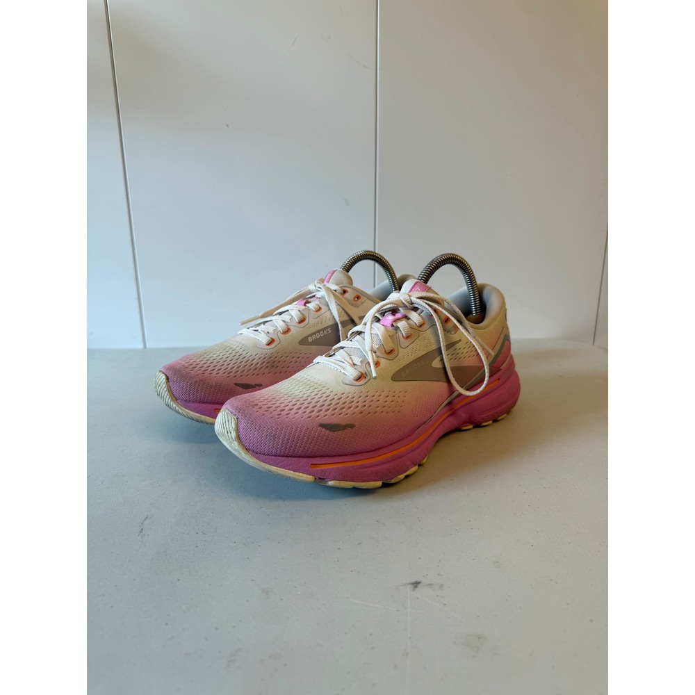 Brooks Ghost 15 Womens Running Shoes Pink Cream Gradient 1203801B139 Size 9.5